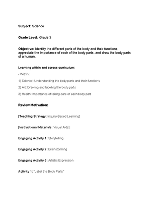 Allied 1 Syllabus BOOK - COURSE OUTLINE AND TIMEFRAME Course Matter ...