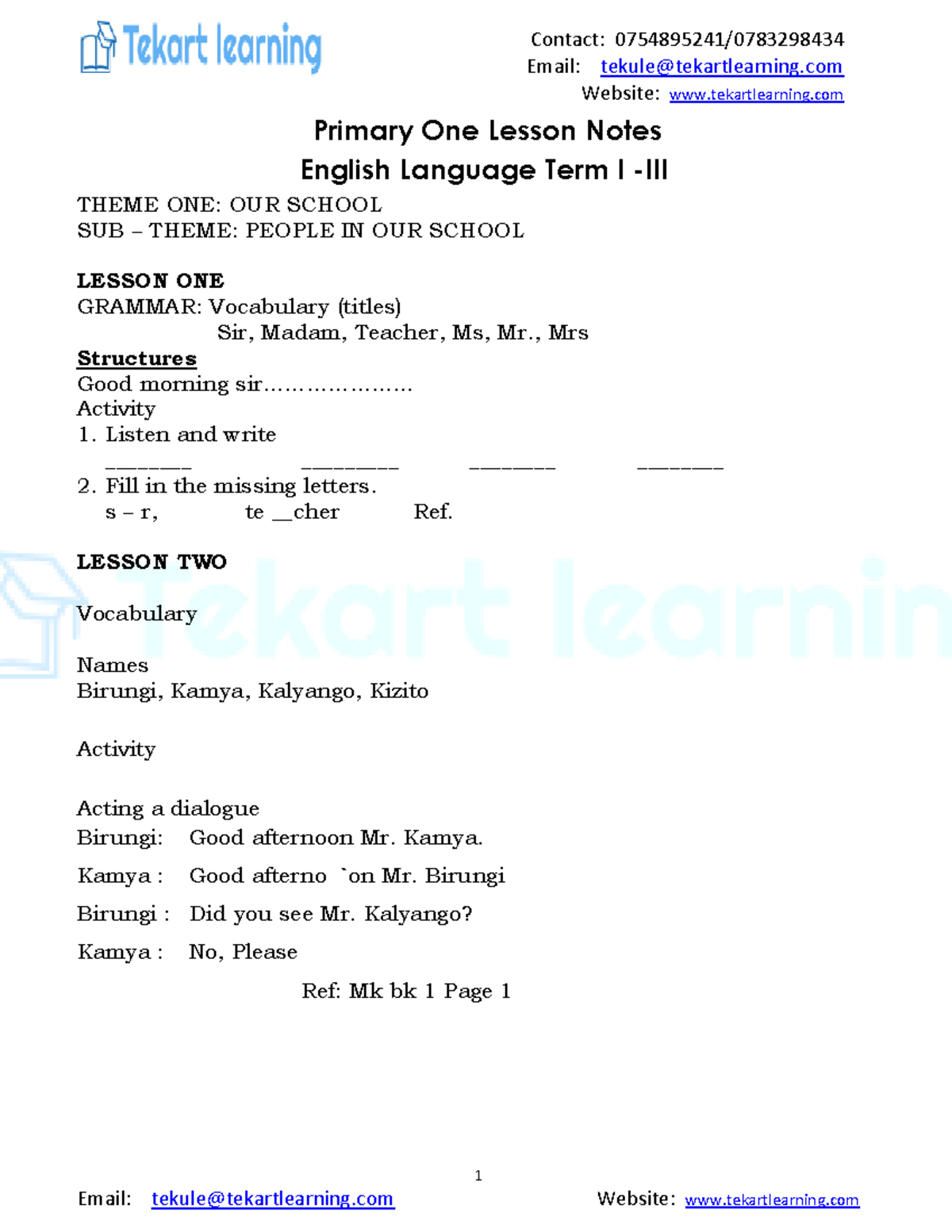 D7576462-82d6-4469-8124-1cf05e90550: Primary One English Language ...
