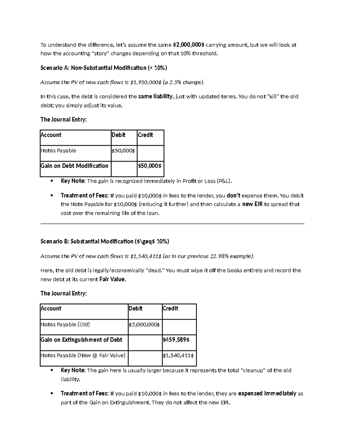 Accounting for Debt Modifications and Extinguishments: Key Scenarios ...