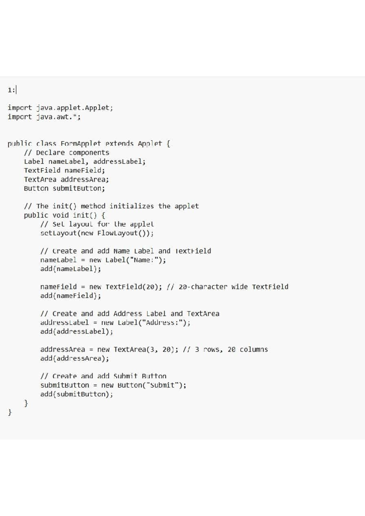 Ajpprac - Java Applet and Network Programming Code Examples - Studocu