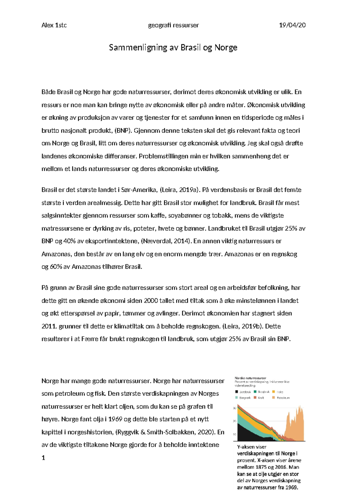 Sammenligning av Naturressurser og Økonomisk Utvikling: Brasil vs ...