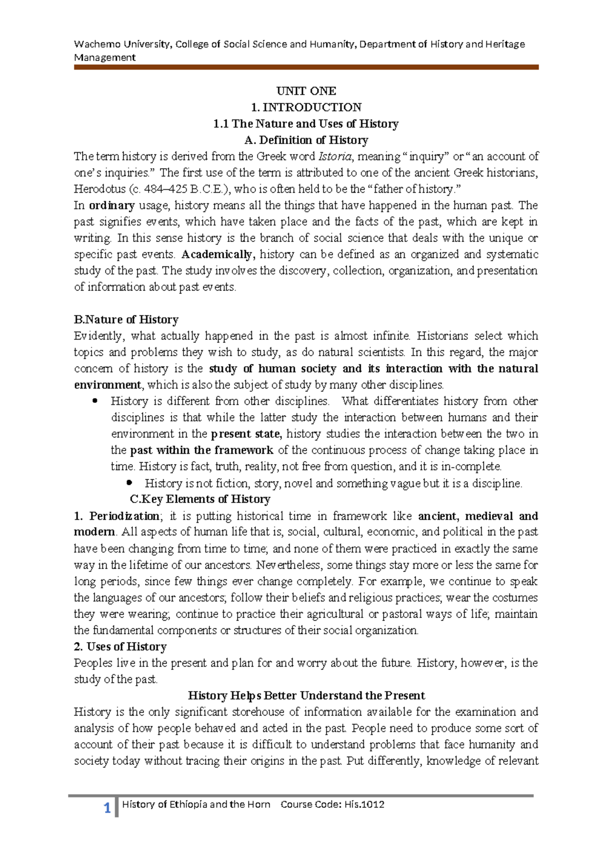 History of Ethiopia and the Horn: His.1012 Final Exam Notes - Studocu