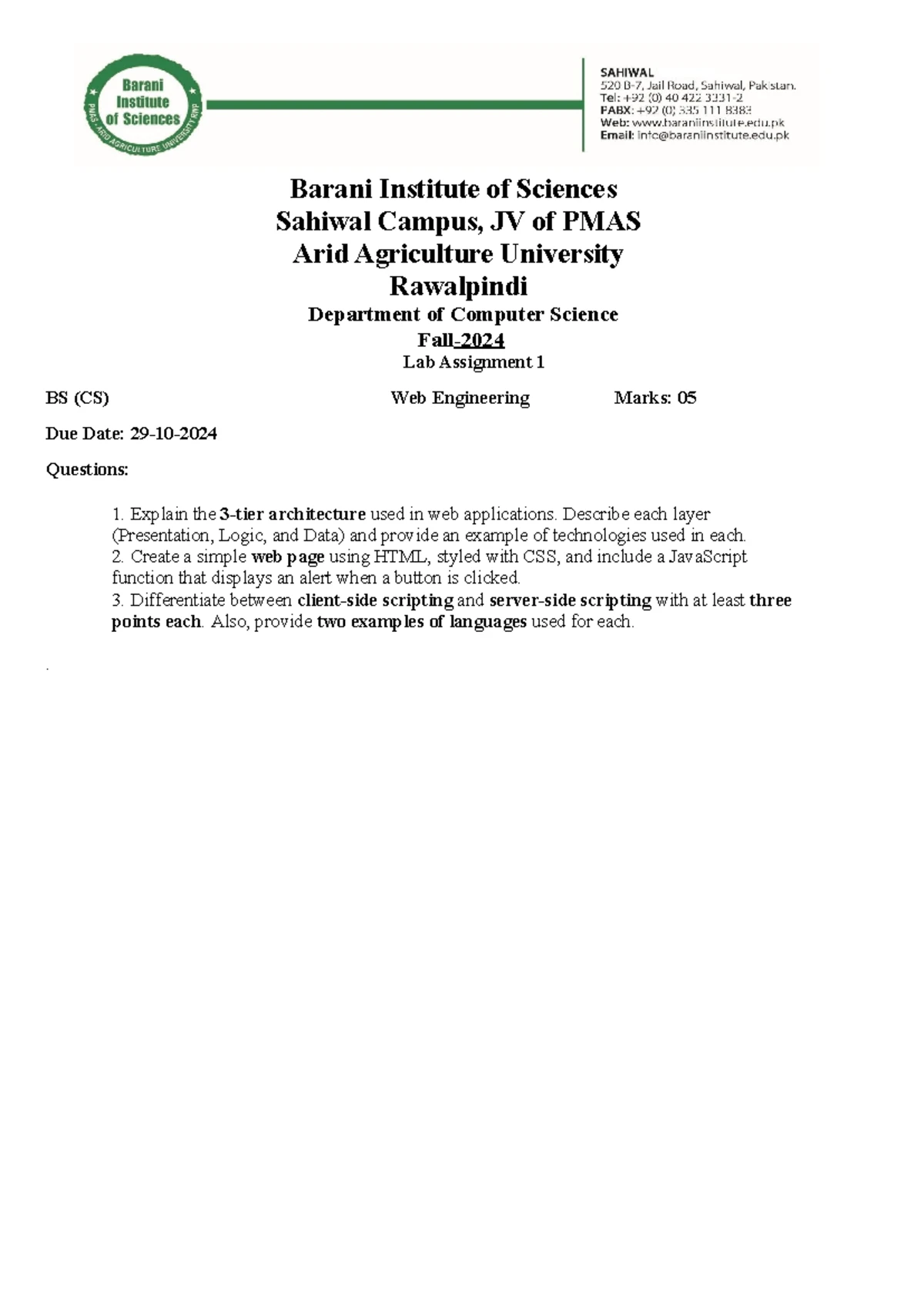 Web Engineering Lab Manual (CS 101): Safety & Procedures Guide - Studocu