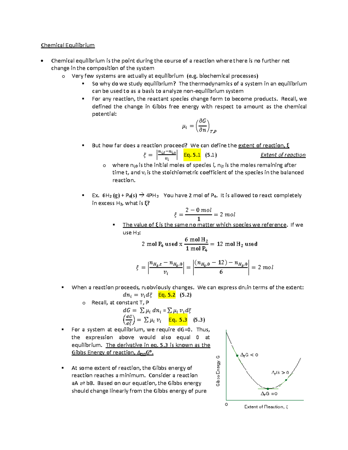 Equilibrium - biochemical processes) So why do we study equilibrium ...