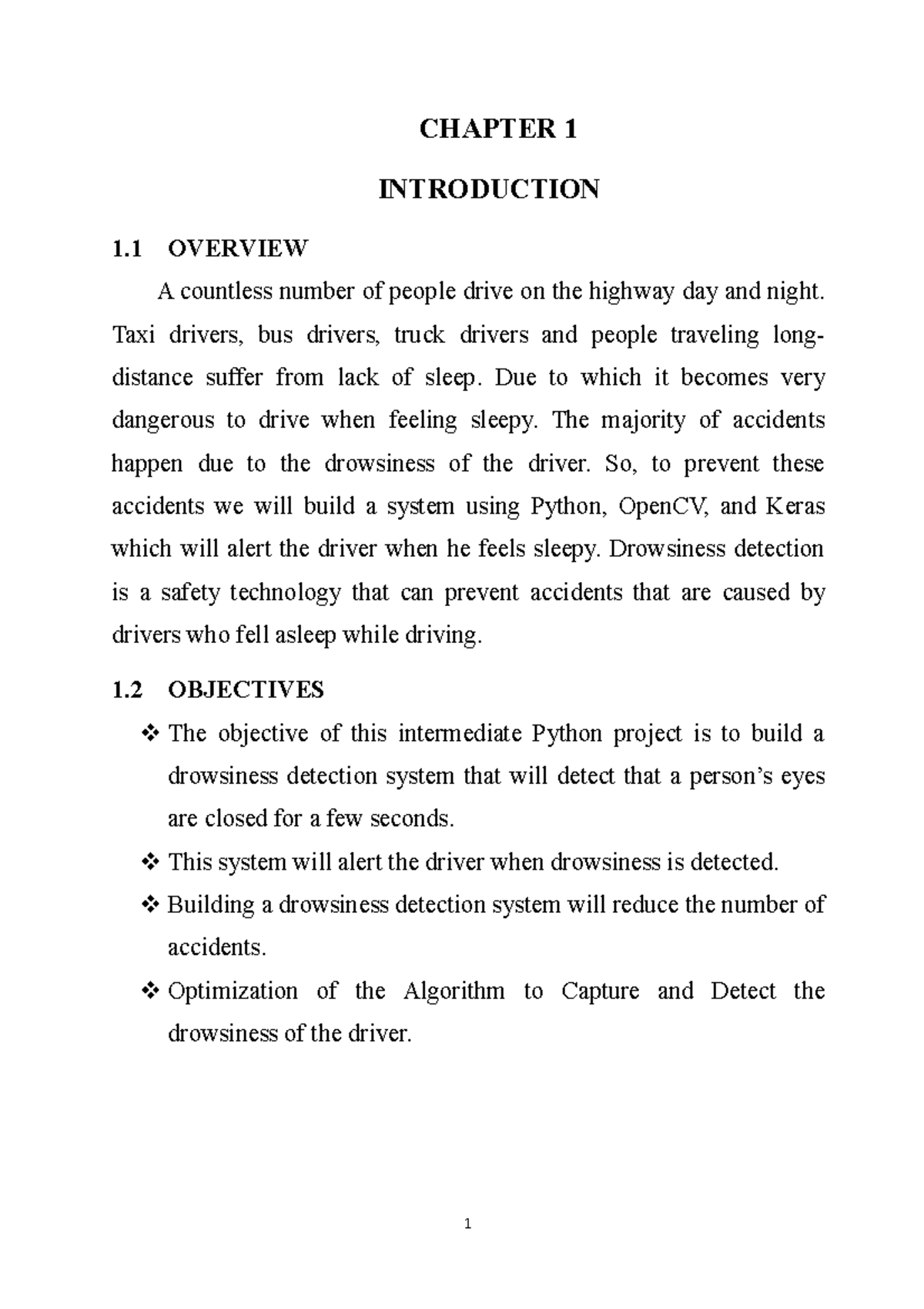 Drowsiness Detection Mini Project Report (Course Code: CS202) - Studocu
