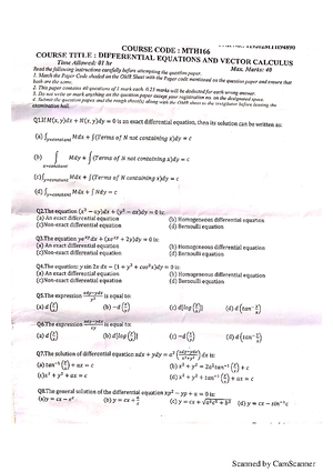 Mathematics - MTH 165 - LPU - Studocu