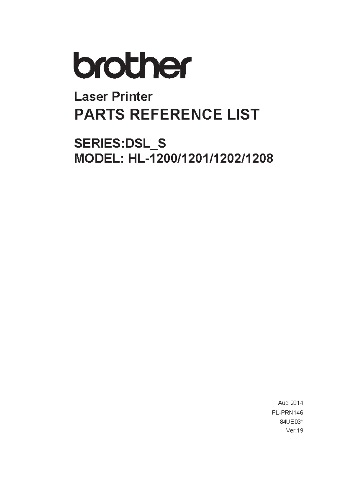 Laser Printer Parts Reference List: Brother HL-120X Model - Studocu