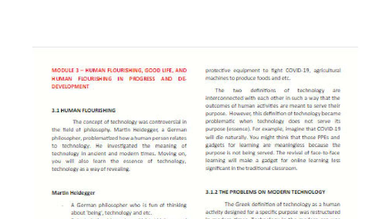 STAS 101 Midterm Review: Human Flourishing & Technology - Studocu
