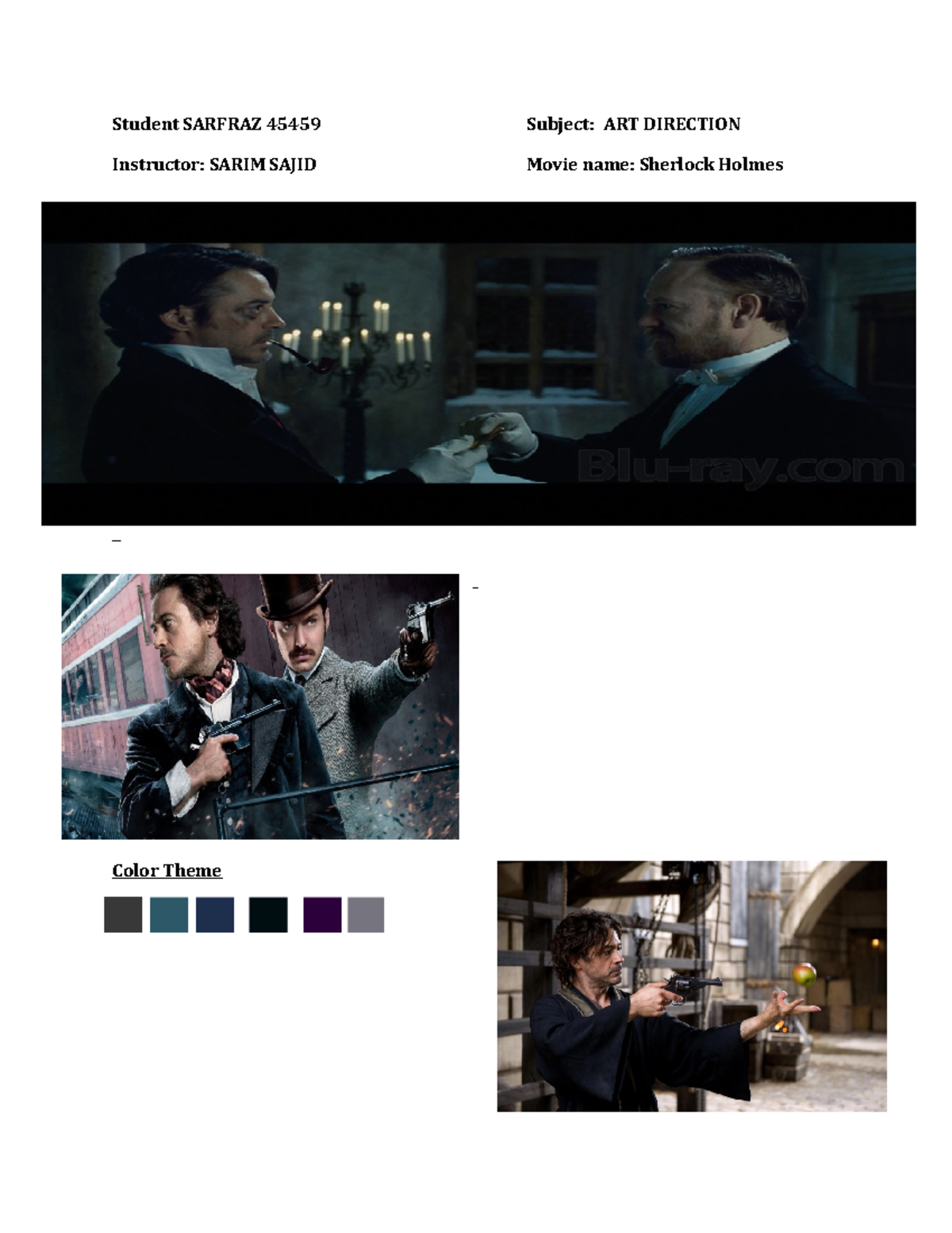 Color Psychology in Film: Analyzing Sherlock Holmes - SARFRAZ 45459 ...