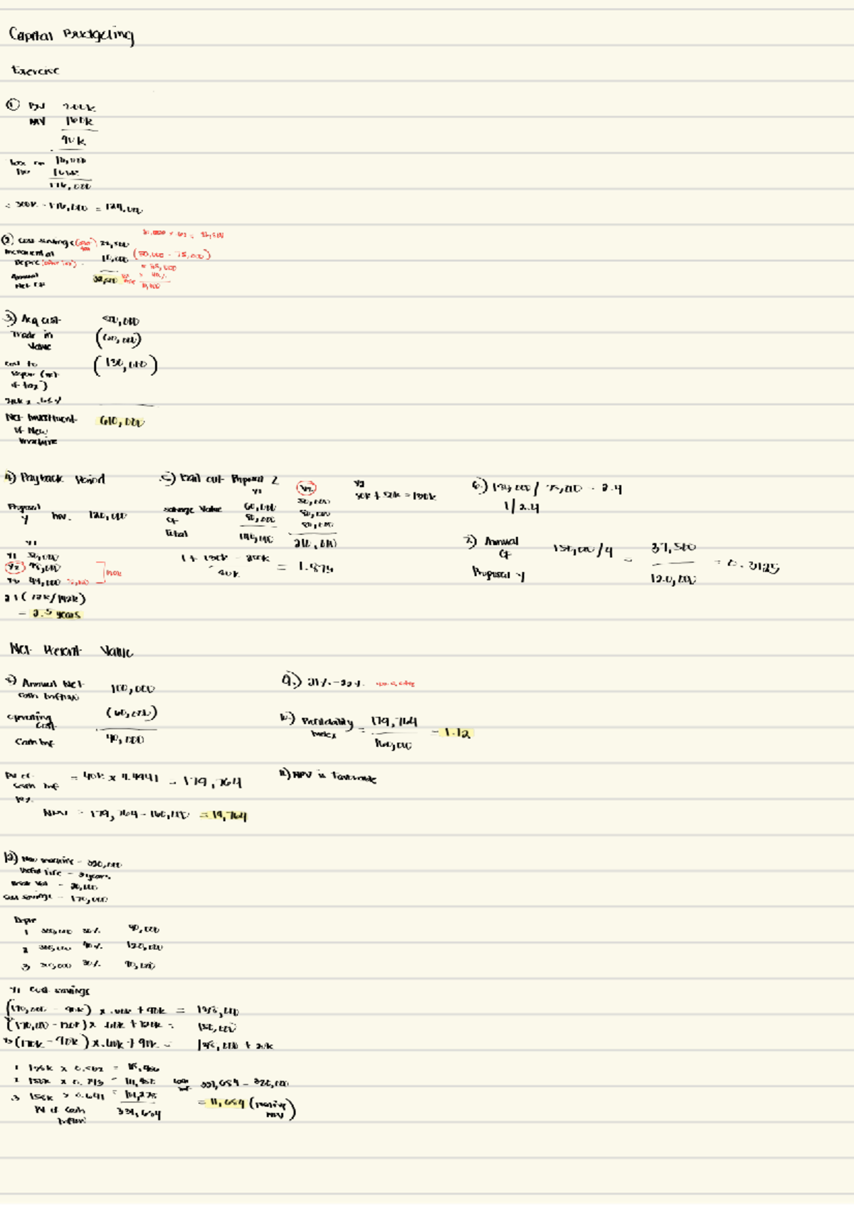 Capital Budgeting Exercise I: Analysis and NPV Calculation - Studocu