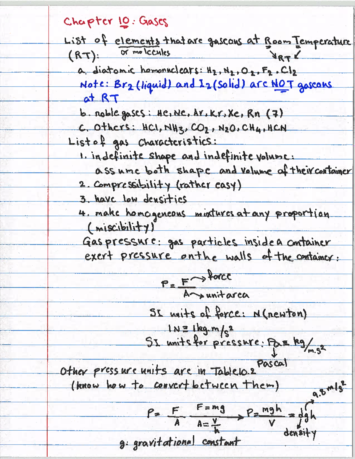 Final Exam Study Guide for Course 3080126: Gases and Their Properties ...