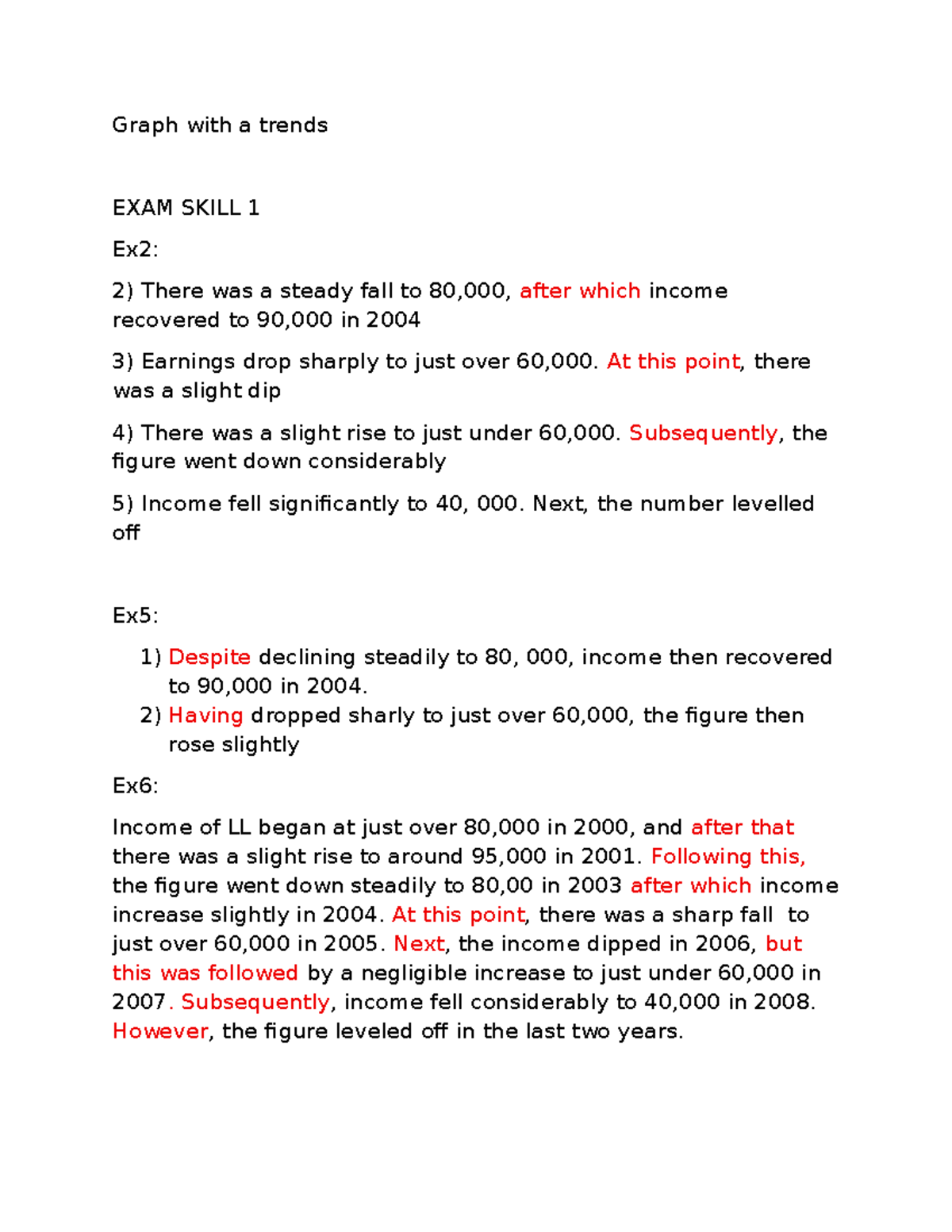 Writing 1 - Graph Trends Analysis for Exam Skills - Studocu