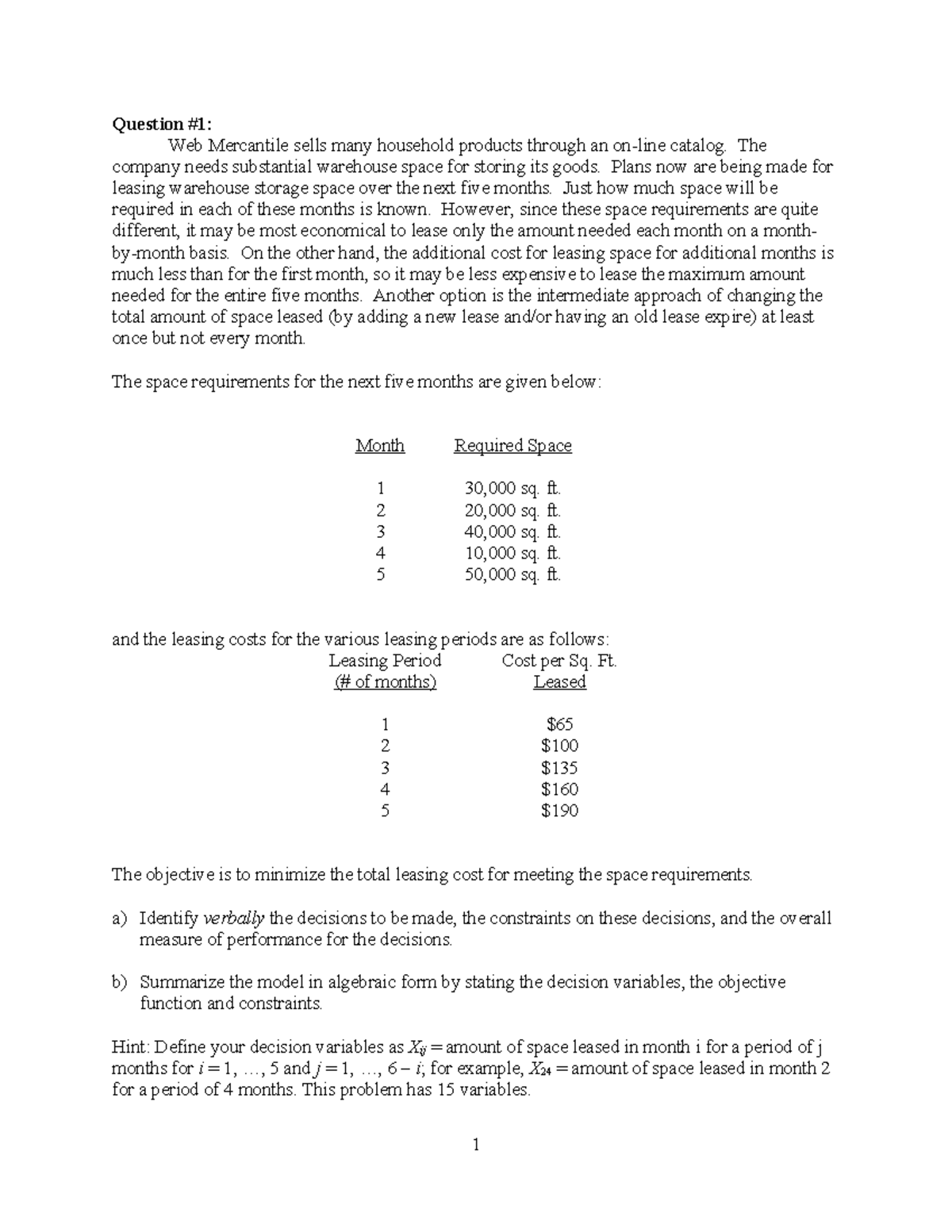 Midterm Practice Questions for Operations Research (OR 101) - Studocu