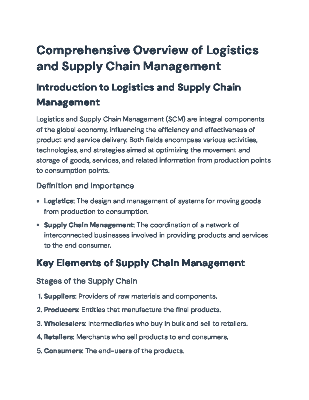 Logistics and Supply Chain Management Overview: Key Concepts & Trends ...