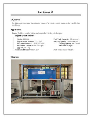 IC Engines Lab Manual 1-4 - Internal Combustion Engines Laboratory Lab ...