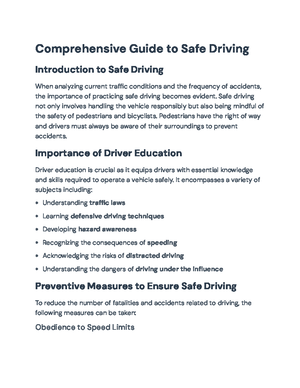 Safe Driving Practices and Importance of Road Safety Awareness - Safe ...
