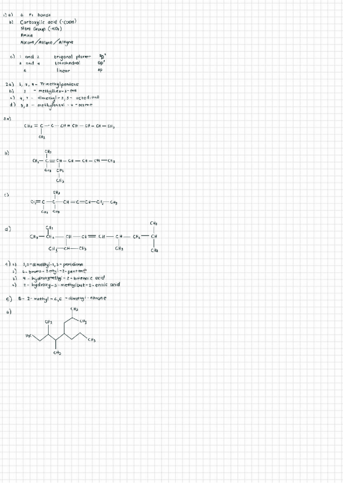 Geog Study Grid: Organic Compounds & Structures Analysis - Studocu