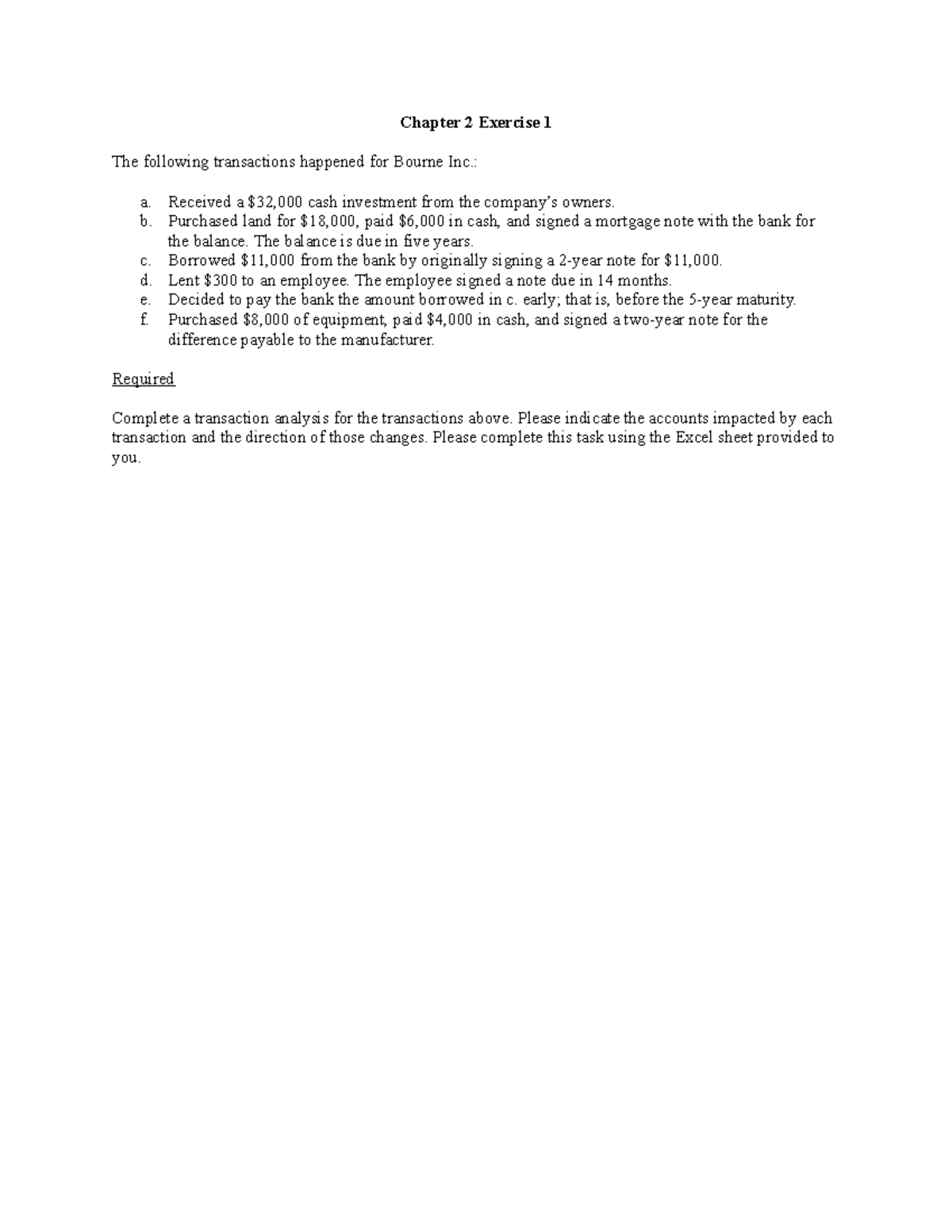 Ch 2 Ex 1 (problem) - chapter 2 practice question given by professor ...
