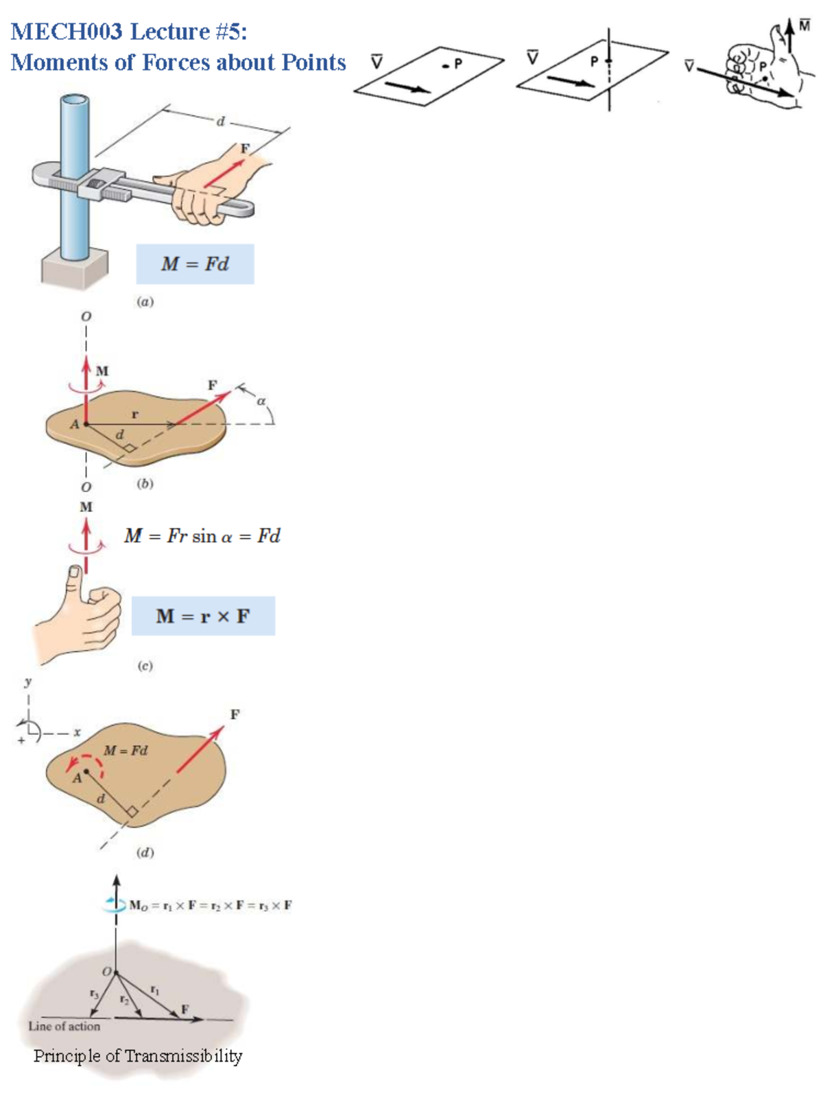 MECH003 Lecture 5: Moments of Forces About Points Analysis - Studocu