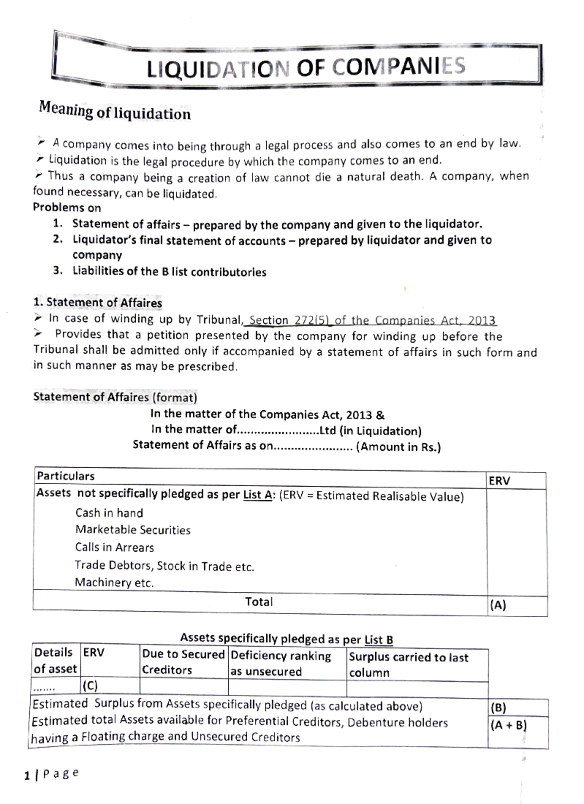 Liquidation of shares - accounting standards in advance accounting ...