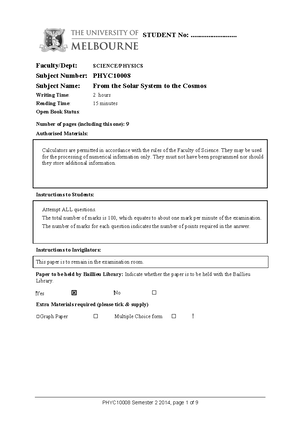 2017 - Solar Systems practice Exam for 2024 - STUDENT No ...