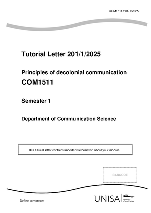 [Solved] how to reference unisa study guide - Principles of decolonial ...