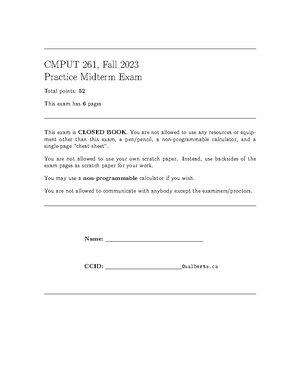 Assignment 1 - CMPUT 261 - CMPUT 261, Fall 2023 Assignment Due: Tuesday ...