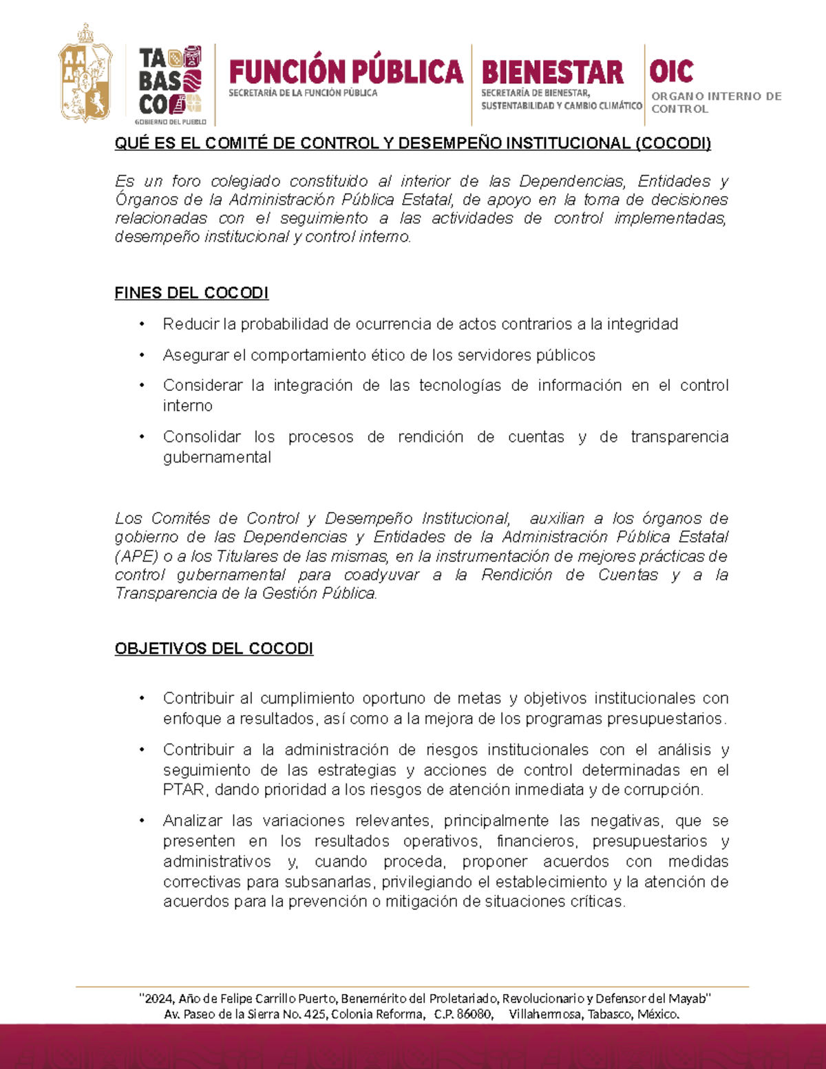 ANÁLISIS DEL COMITÉ DE CONTROL Y DESEMPEÑO INSTITUCIONAL (COCODI) - Studocu