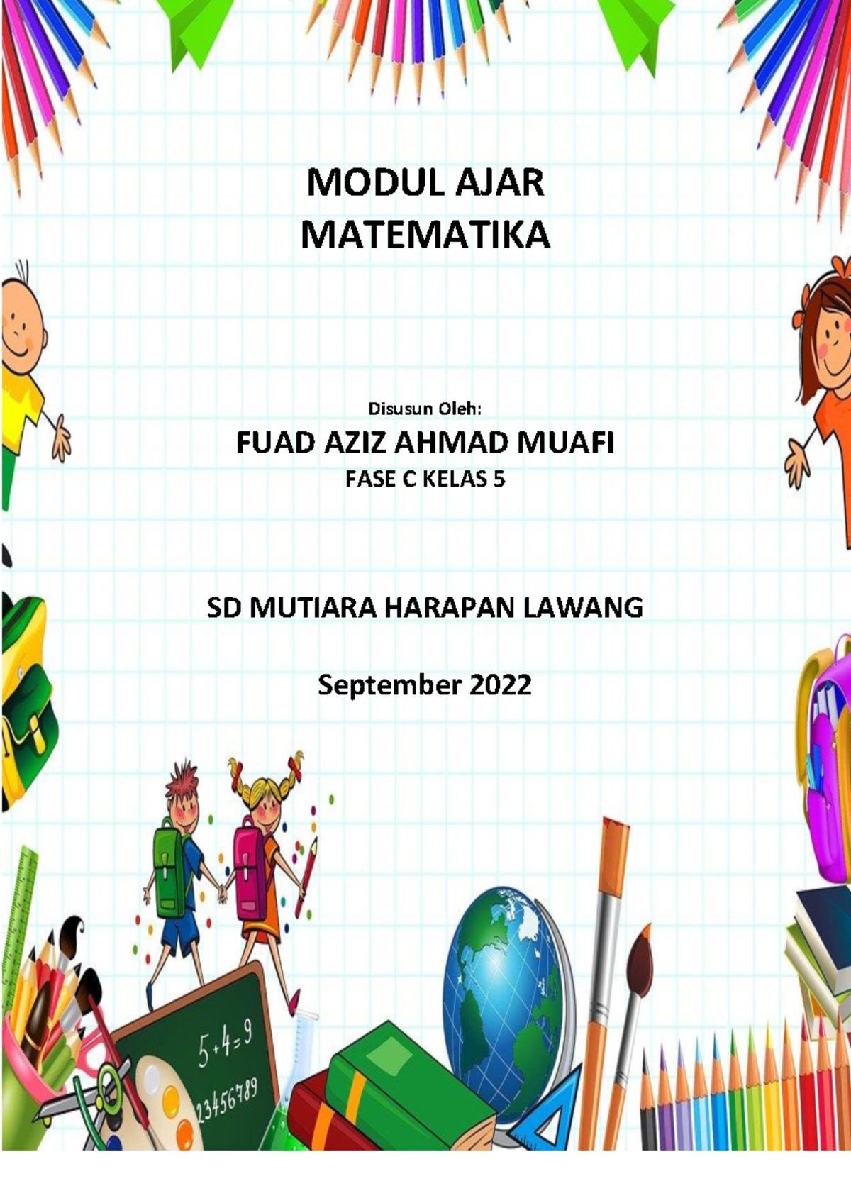 Modul Ajar Matematika Fase C Kelas 5 SD Mutiara Harapan - Studocu