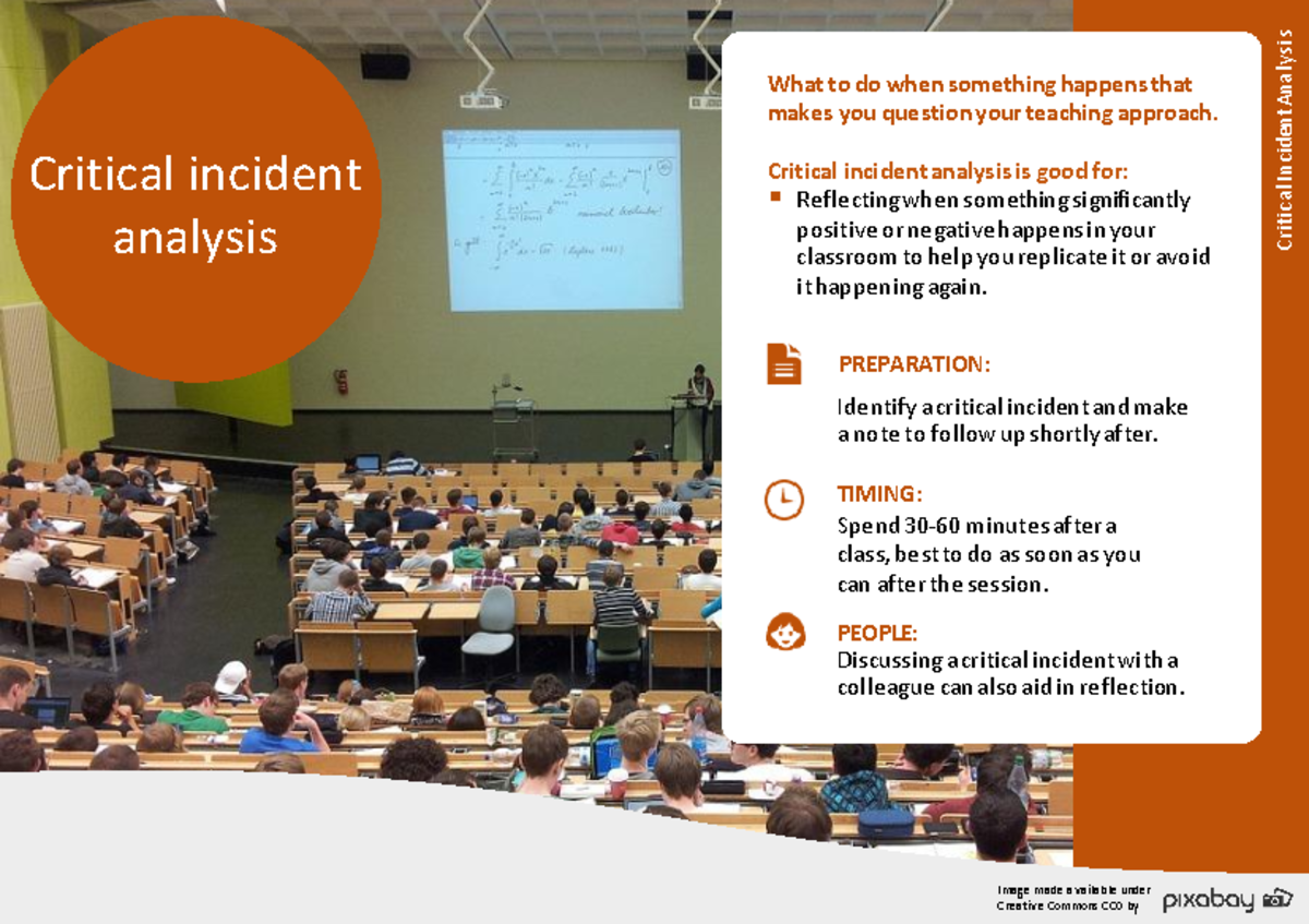 Critical Incident Analysis: Reflecting on Teaching Moments - Studocu