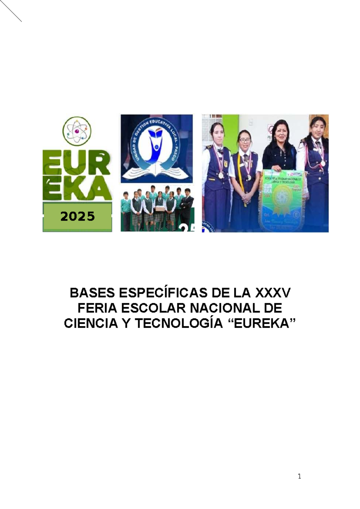 Bases del Concurso Eureka 2025: Feria Escolar de Ciencia y Tecnología ...