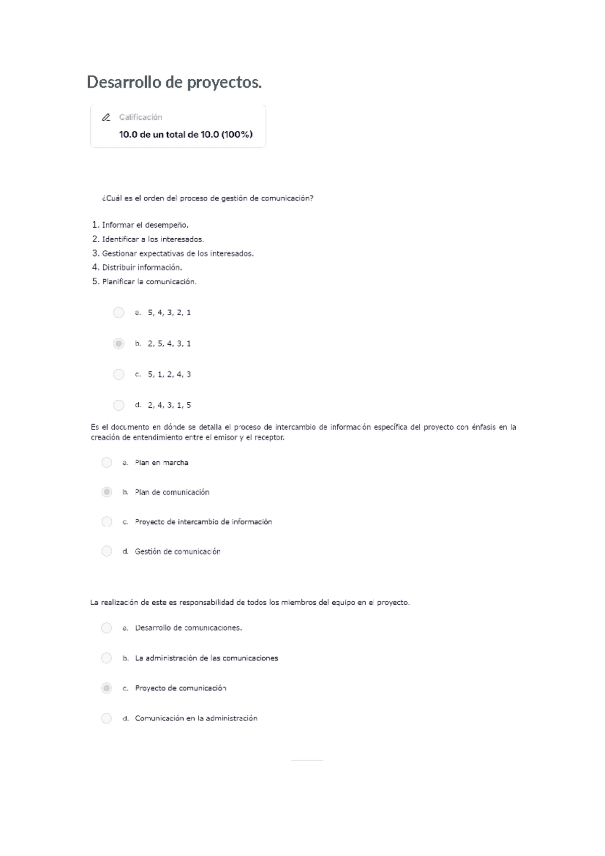 Desarrollo de Proyectos - Examen Semana 4: Estado y Progreso - Studocu