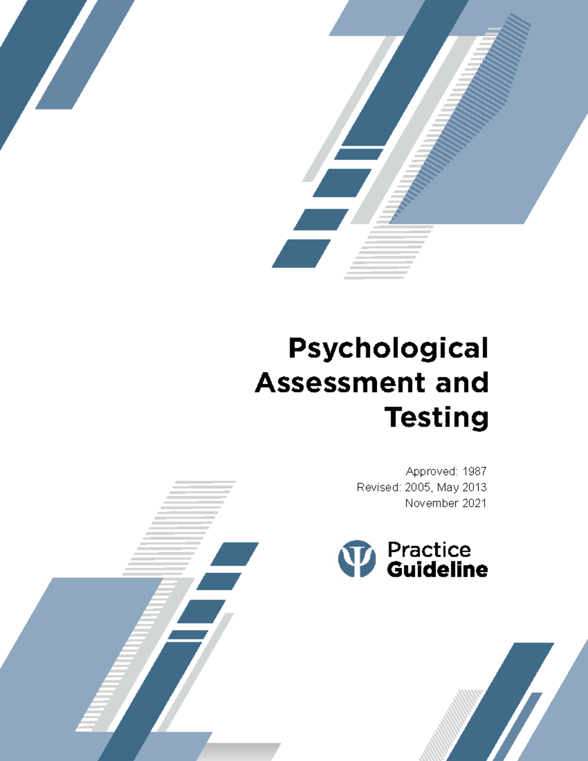 Practice Guideline: Psychological Assessment and Testing (CAP 2021 ...