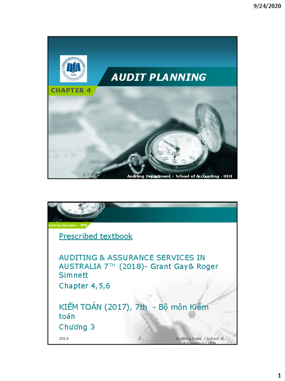 Chapter 4: Audit Planning - Key Concepts and Materiality (AUDIT 101 ...