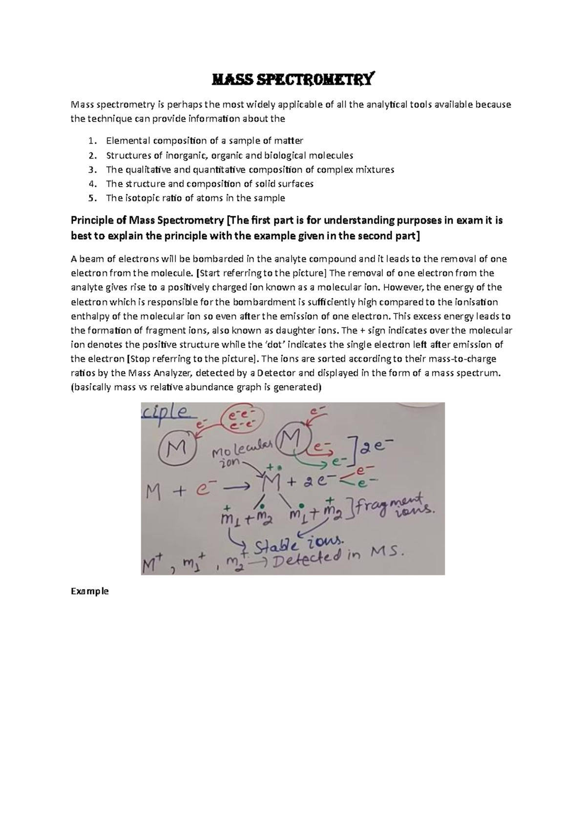 Mass Spectrometry: An Overview on Principles and Techniques - Unit 1 ...