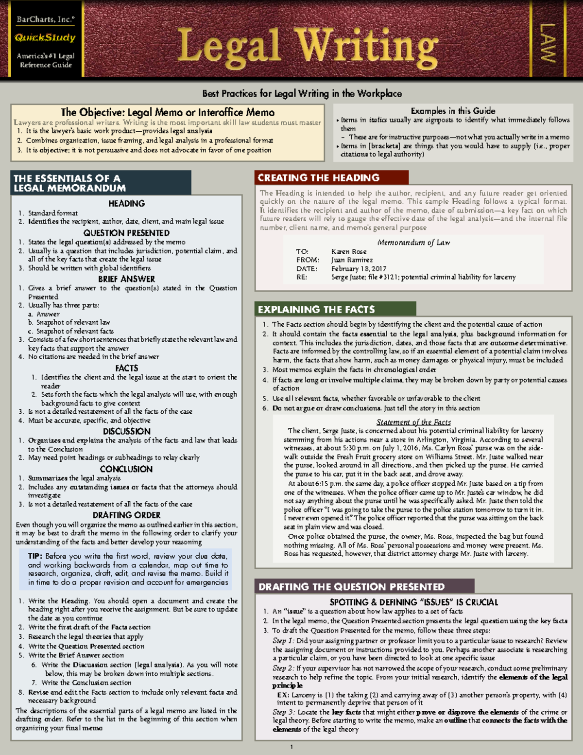 Legal Writing Guide for Memo (ZLIB-101) - Studocu