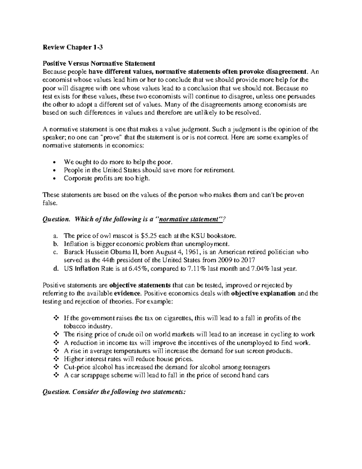 Economic Concepts Exam Review: Micro & Macro Perspectives - Studocu