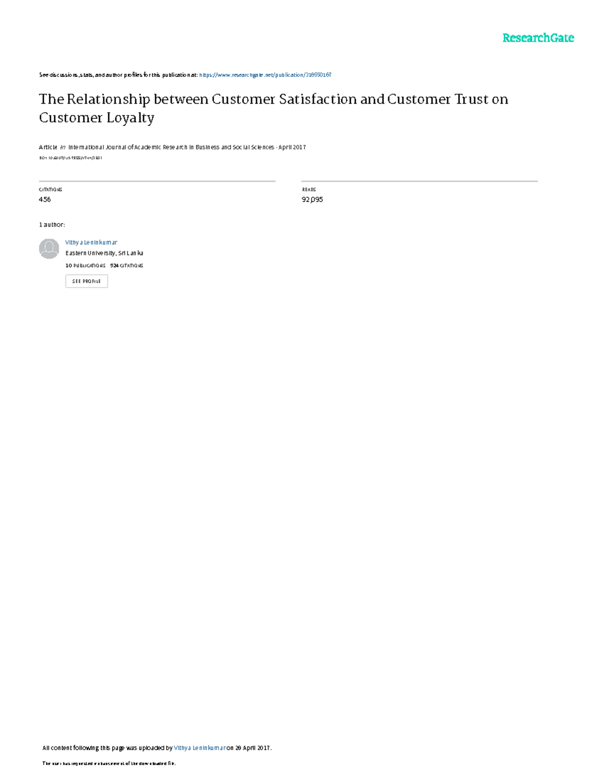 The Impact of Customer Satisfaction and Trust on Loyalty in Banking ...