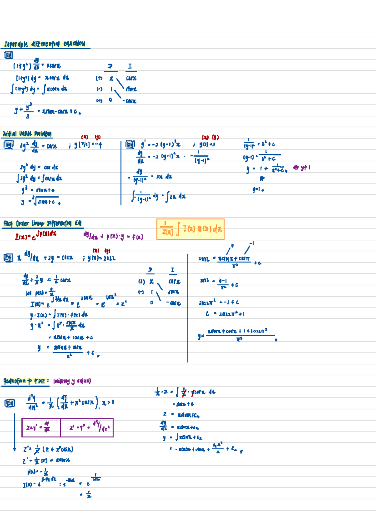 Differential eq - Neiwmeowneowmeowmeow - separable differential ...