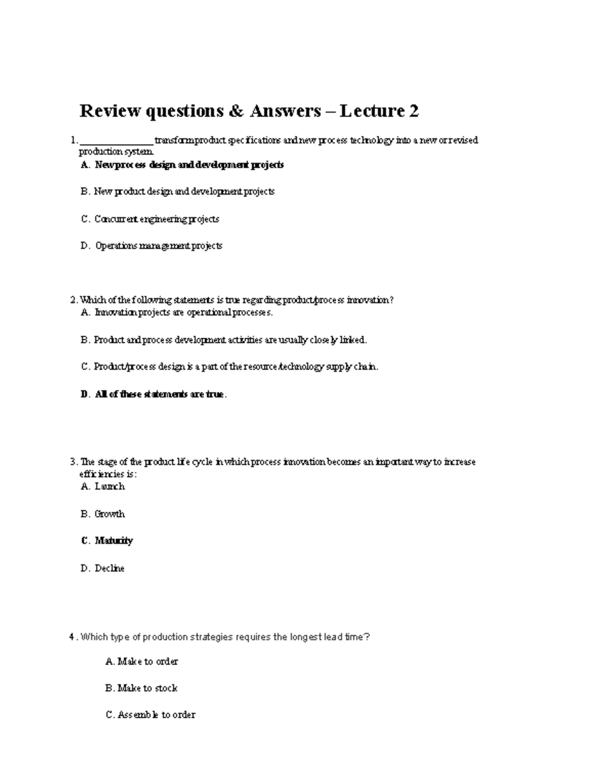 Review Questions & Answers - 2020 - Lecture 2 Analysis Guide - Studocu
