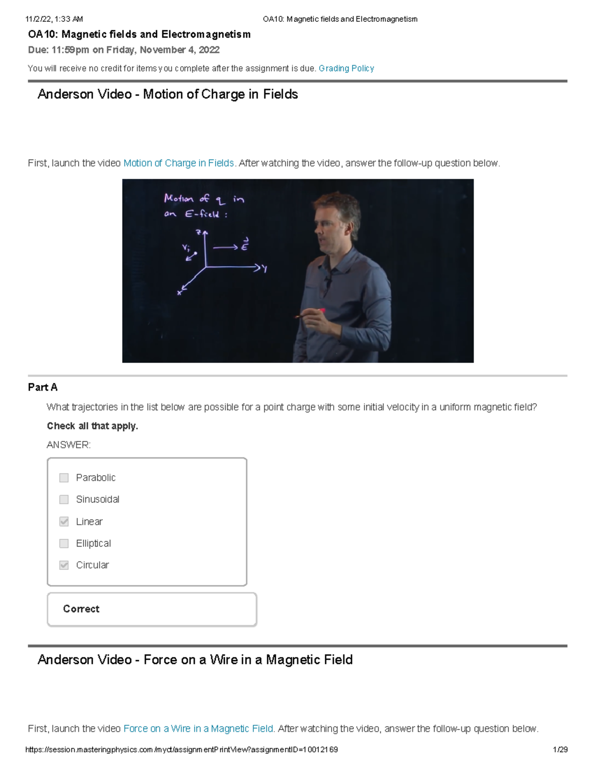 OA10 Final Exam: Magnetic Fields and Electromagnetism Notes - Studocu