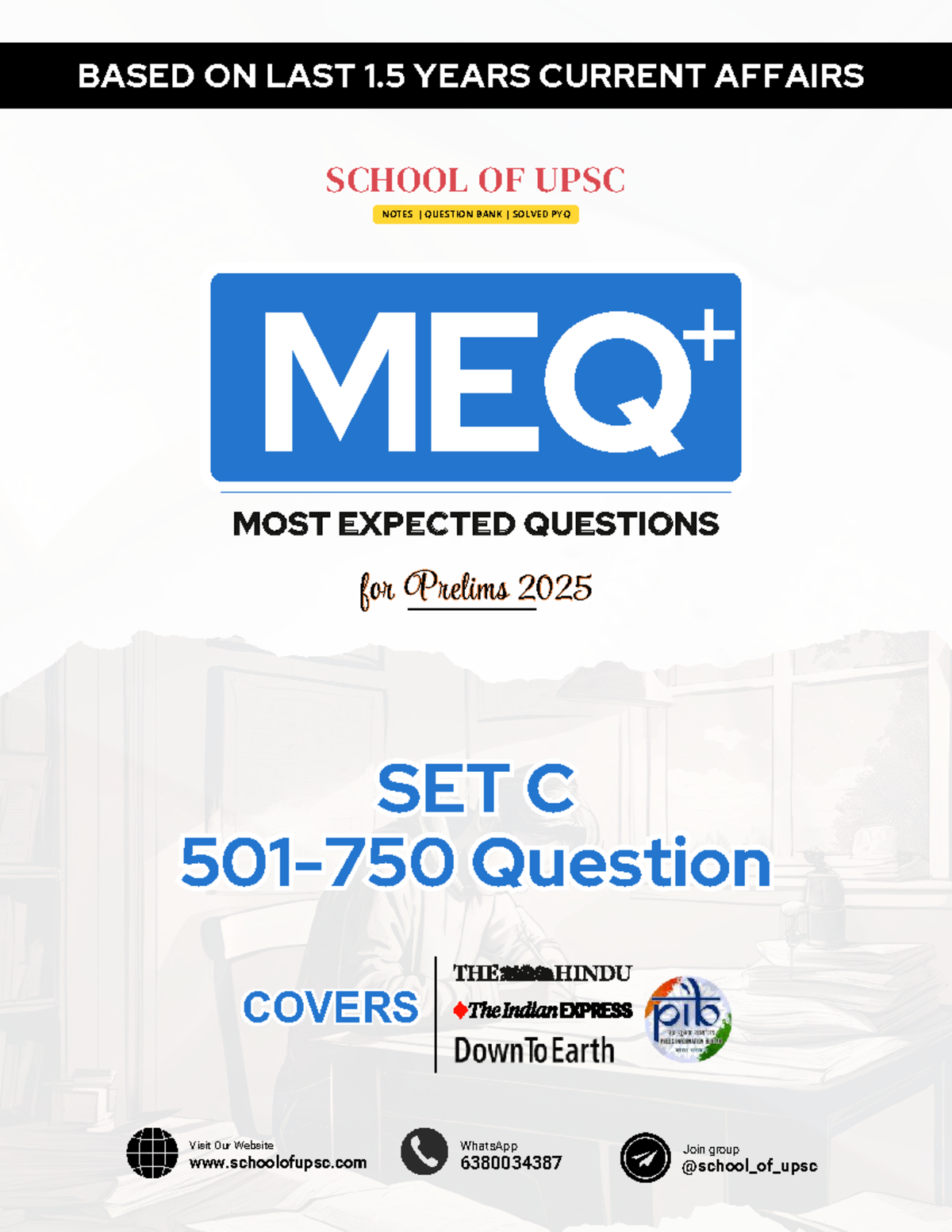 MEQ Set C - UPSC Prelims 2025 Question Bank and Current Affairs Notes ...