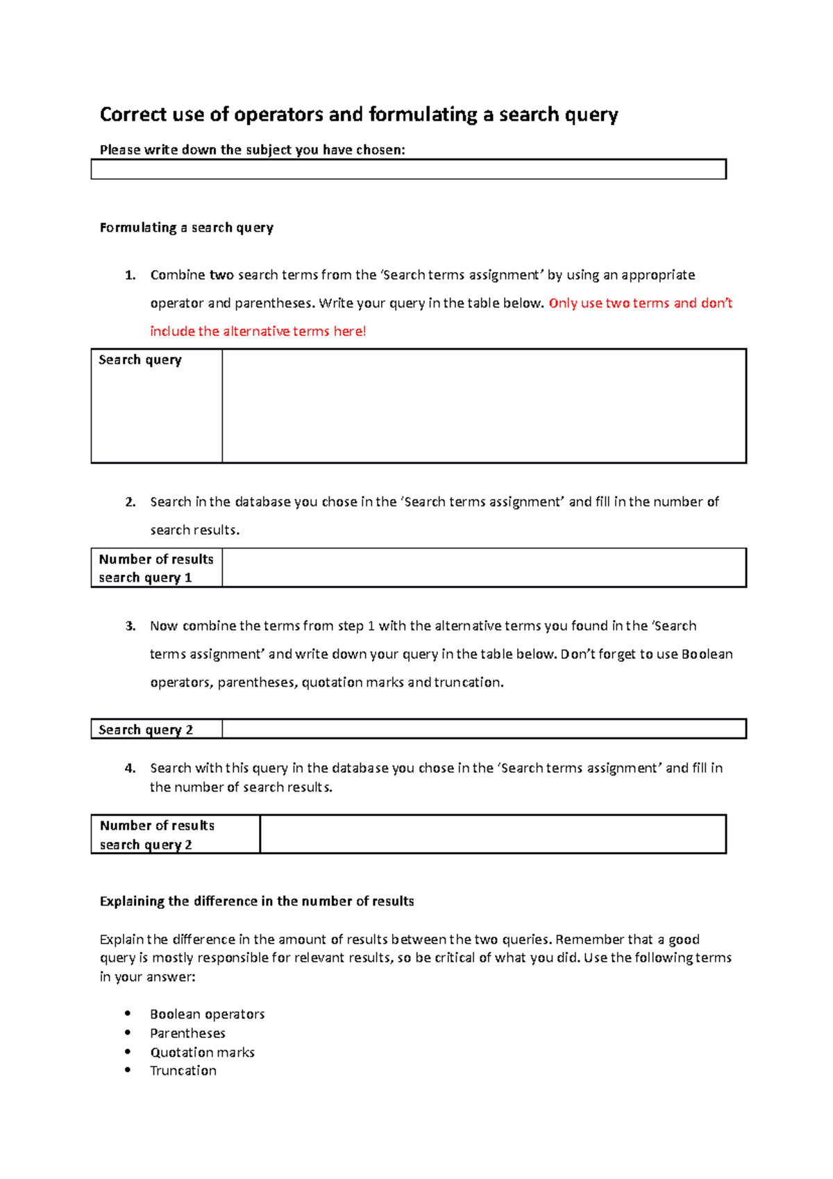 Search Query Assignment: Formulating Effective Strategies for Databases ...