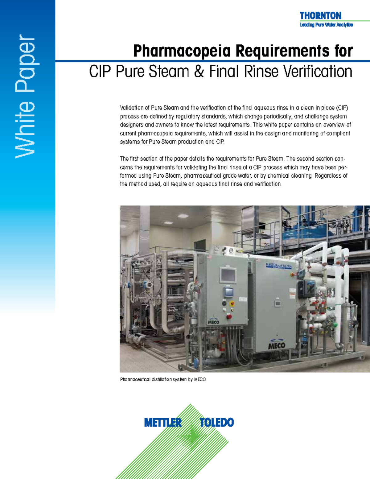 Pharmacopeia Requirements for CIP Pure Steam Final Rinse Validation ...
