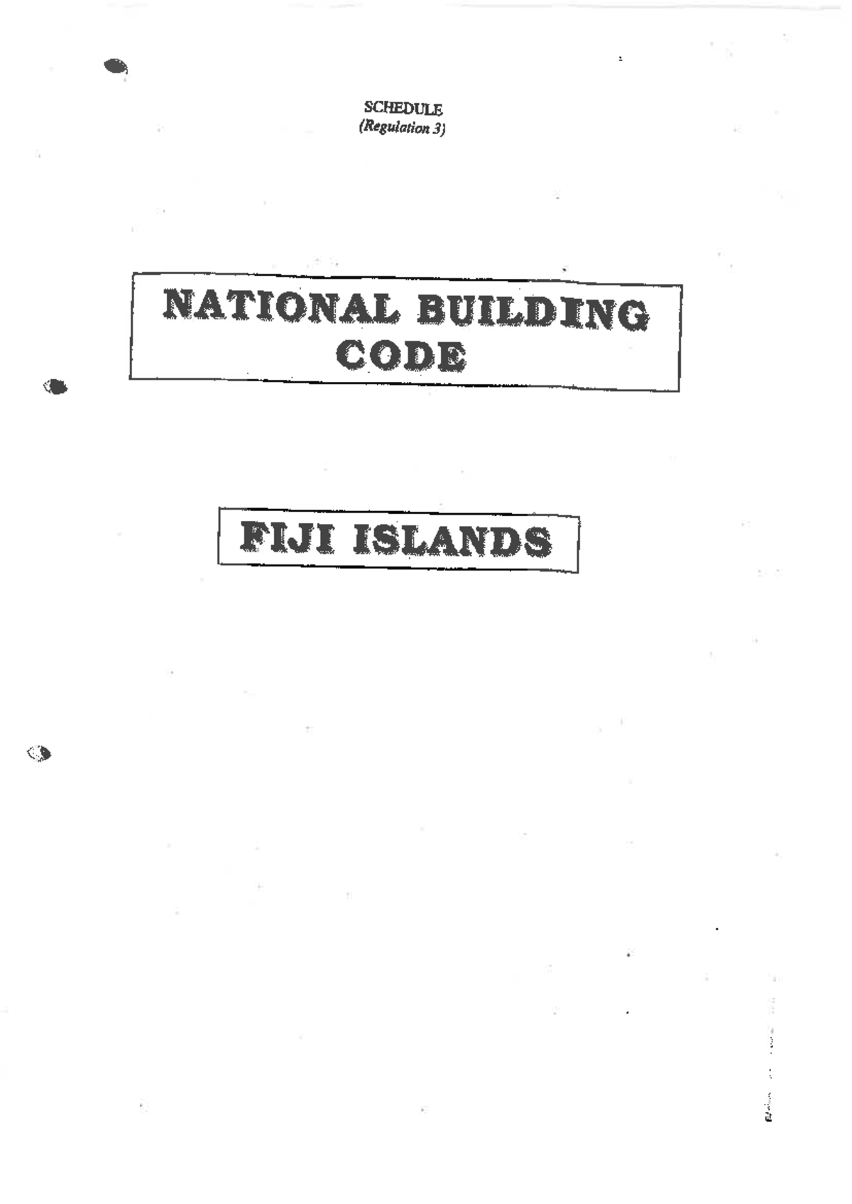 Fiji National Building Code Regulations: A Comprehensive Overview - Studocu