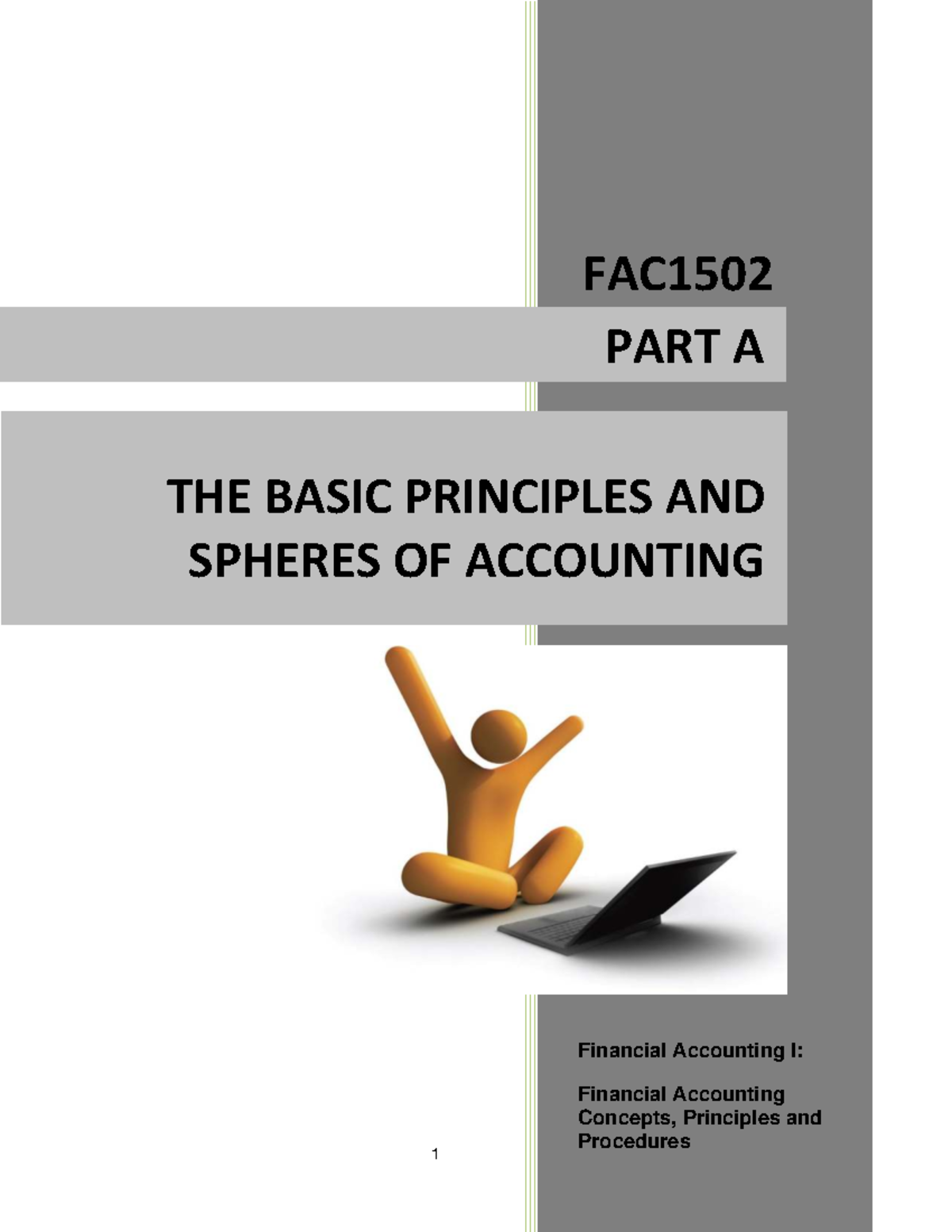FAC3704 FAC1502 Study Unit 1: Basic Principles of Accounting - Studocu