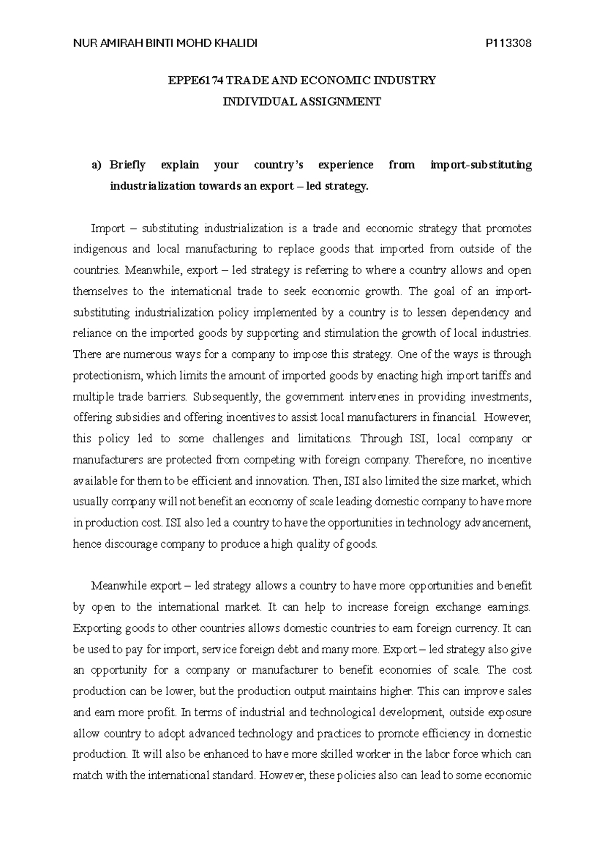 EPPE6174 Trade AND Economic Industry - EPPE6174 TRADE AND ECONOMIC ...