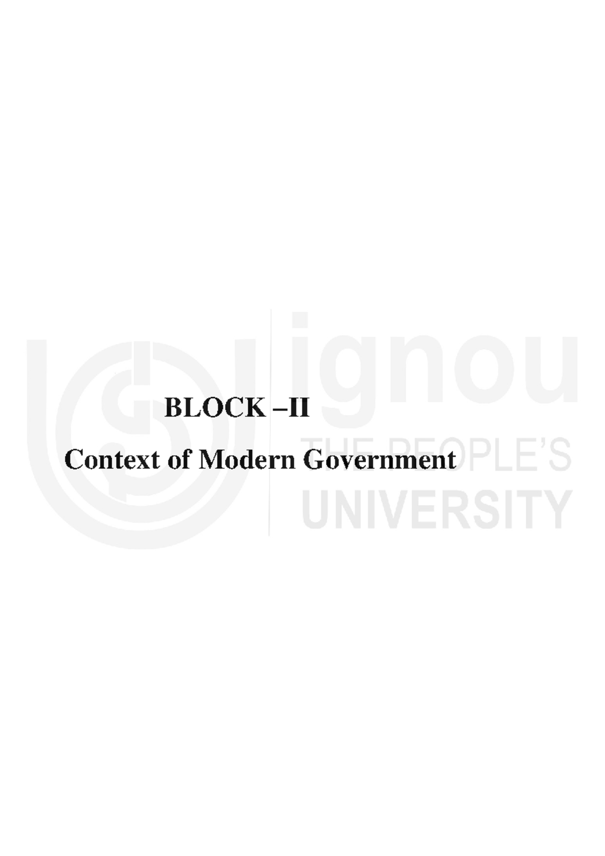 Block-2: Context of Modern Government and Socialism - IGNOU Study ...