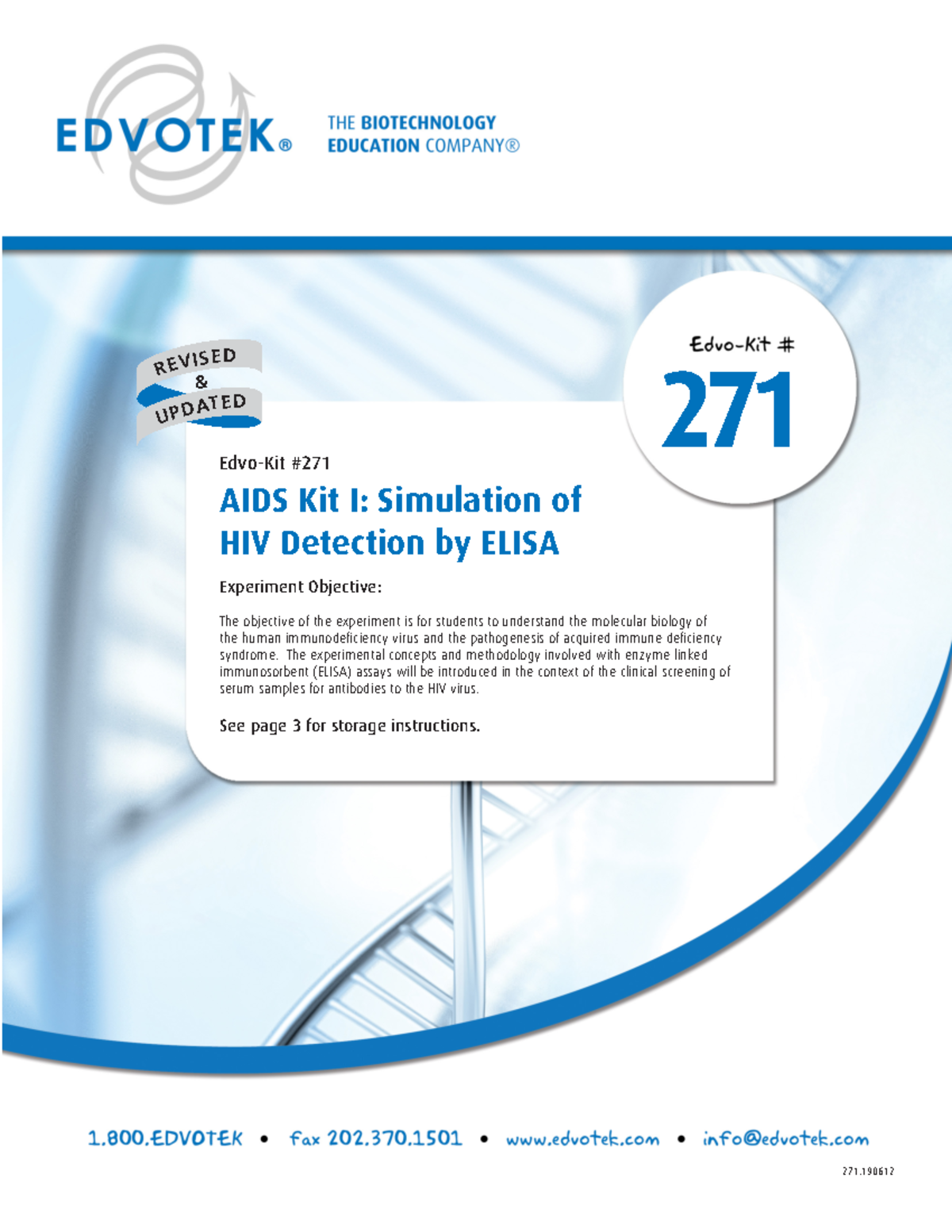EDVO-Kit 271 AIDS Kit I: HIV Detection Simulation via ELISA - Studocu