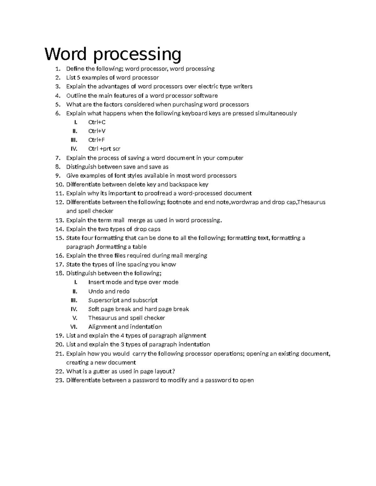 Introduction to Computer 1: Word Processing Essentials and Techniques ...